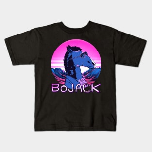 bojack horseman retrowave cool Kids T-Shirt